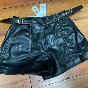 NEW WITH TAGS! Jonathan Simkhai Chace Vegan Leather Short in Black